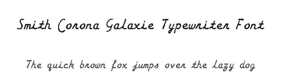 Smith Corona Galaxie Typewriter Font by zai — Display Font