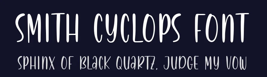 Smith Cyclops Font by qwrtype — Display Font — thumbnail 2