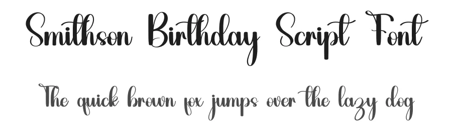 Smithson Birthday Script Font by inermediaSTUDIO — Script Handwritten Font