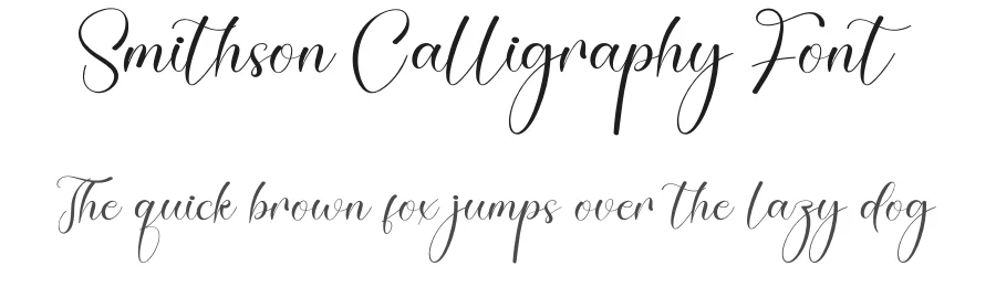 Smithson Calligraphy Font by creativeletter — Script Handwritten Font