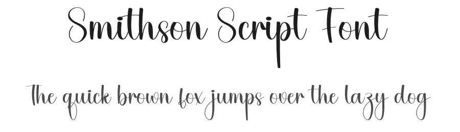 Smithson Script Font by creativeletter — Script Handwritten Font