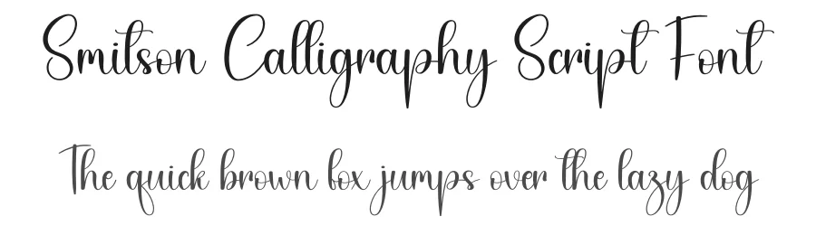 Smitson Calligraphy Script Font by creativeletter — Script Handwritten Font