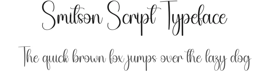 Smitson Script Typeface by creativeletter — Script Handwritten Font