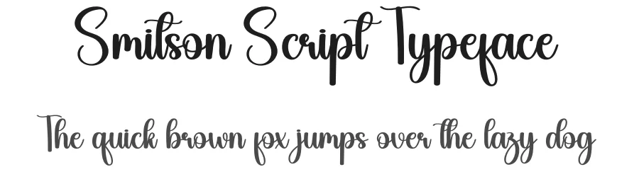 Smitson Script Typeface by creativeletter — Script Handwritten Font