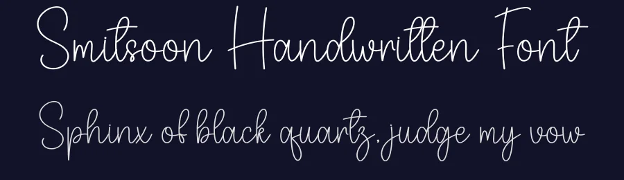 Smitsoon Handwritten Font by creativeletter — Script Handwritten Font — thumbnail 2