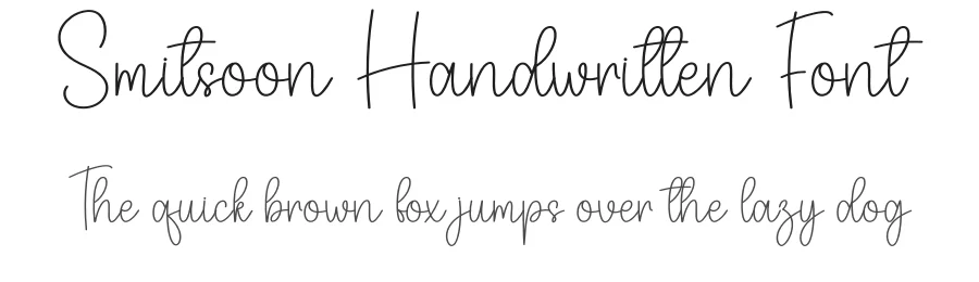 Smitsoon Handwritten Font by creativeletter — Script Handwritten Font