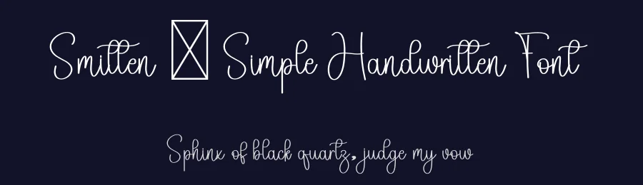 Smitten – Simple Handwritten Font by freshtypeink — Script Handwritten Font — thumbnail 2