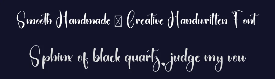 Smooth Handmade – Creative Handwritten Font by freshtypeink — Script Handwritten Font — thumbnail 2