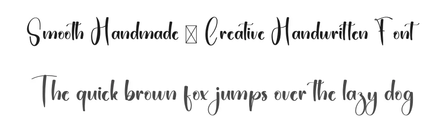 Smooth Handmade – Creative Handwritten Font by freshtypeink — Script Handwritten Font