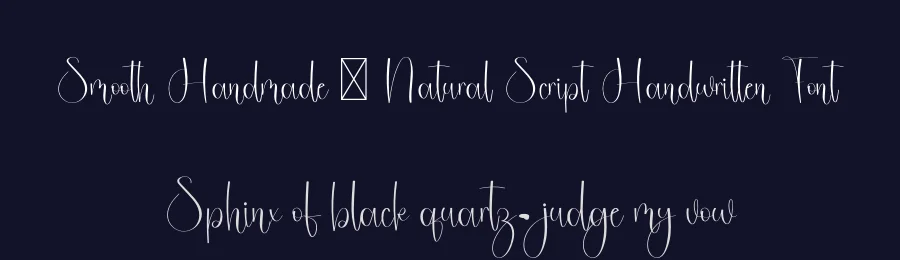 Smooth Handmade – Natural Script Handwritten Font by freshtypeink — Script Handwritten Font — thumbnail 2