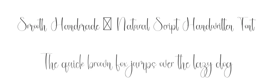 Smooth Handmade – Natural Script Handwritten Font by freshtypeink — Script Handwritten Font
