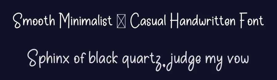 Smooth Minimalist – Casual Handwritten Font by freshtypeink — Display Font — thumbnail 2