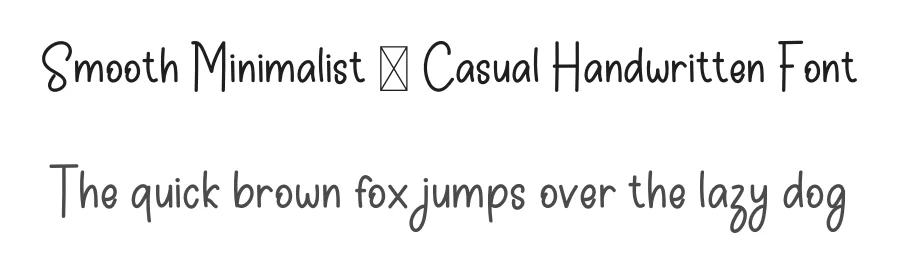 Smooth Minimalist – Casual Handwritten Font by freshtypeink — Display Font