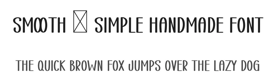 Smooth – Simple Handmade Font by freshtypeink — Display Font