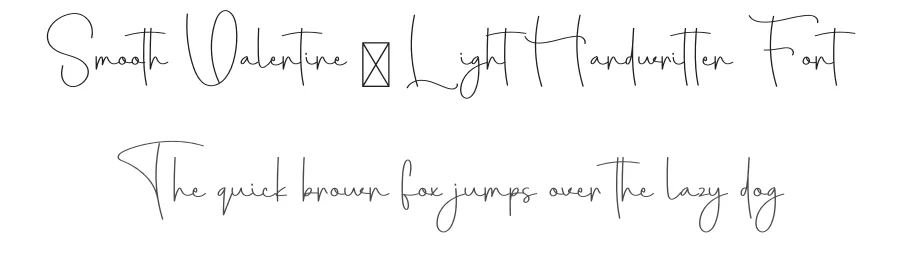 Smooth Valentine – Light Handwritten Font by freshtypeink — Script Handwritten Font