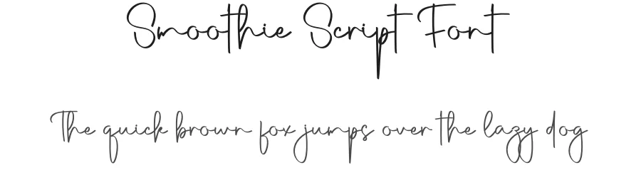 Smoothie Script Font by creativeletter — Script Handwritten Font