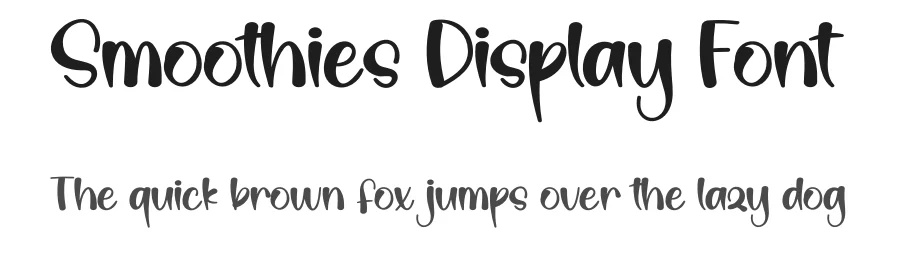 Smoothies Display Font by creativeletter — Script Handwritten Font