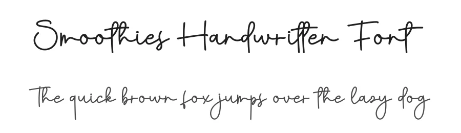 Smoothies Handwritten Font by creativeletter — Script Handwritten Font