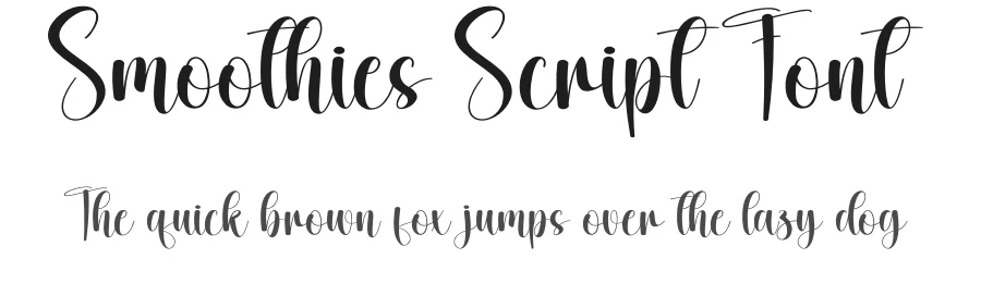 Smoothies Script Font by creativeletter — Script Handwritten Font