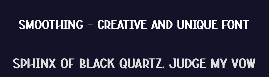 Smoothing – Creative And Unique Font by andikastudio — Display Font — thumbnail 2