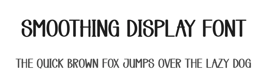 Smoothing Display Font by creativeletter — Display Font