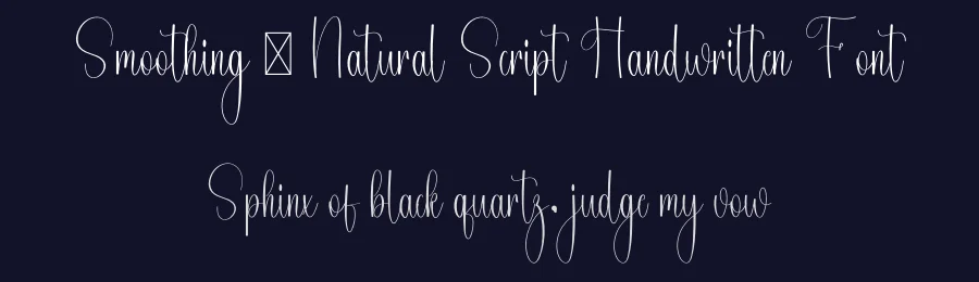Smoothing – Natural Script Handwritten Font by freshtypeink — Script Handwritten Font — thumbnail 2