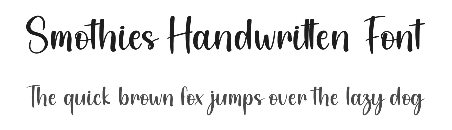 Smothies Handwritten Font by andikastudio — Script Handwritten Font