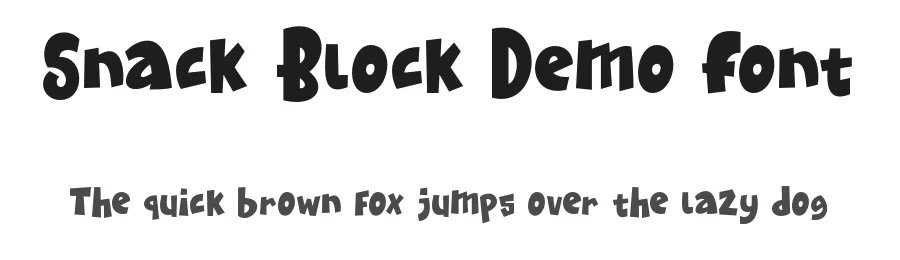 Snack Block Demo Font by Lettersweet — Display Font