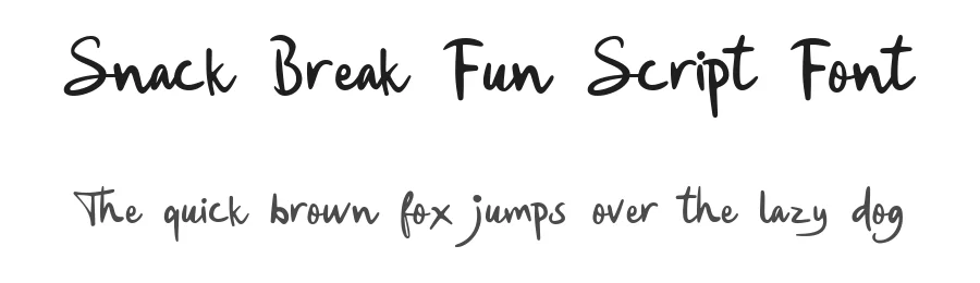 Snack Break Fun Script Font by Littlehand — Decorative Font