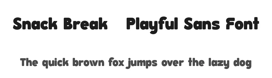 Snack Break – Playful Sans Font by pandekastudio — Display Font