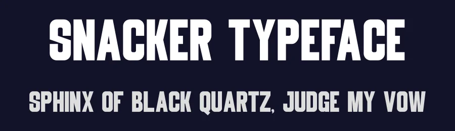 Snacker Typeface by Funtype — Sans Serif Font — thumbnail 2