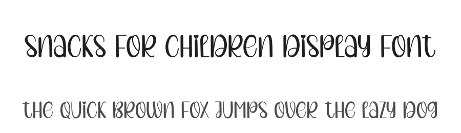 Snacks For Children Display Font by creativeletter — Display Font