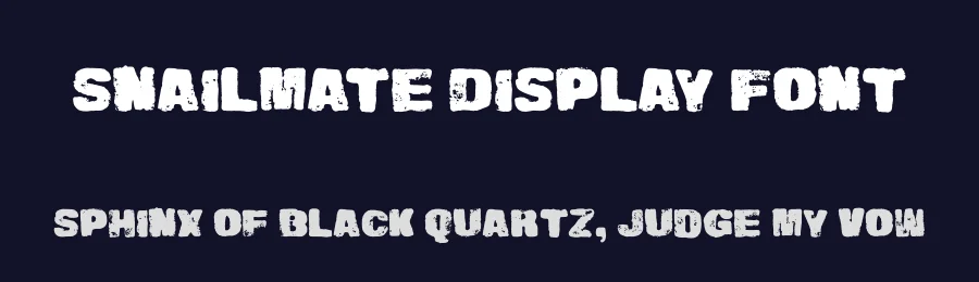 Snailmate Display Font by Tension Type — Display Font — thumbnail 2