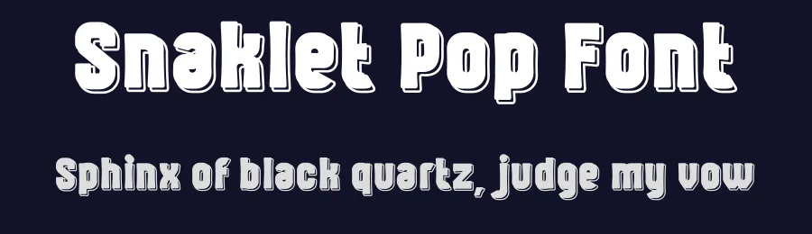 Snaklet Pop Font by Step by Type — Display Font — thumbnail 2