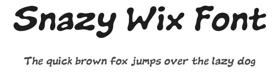 Snazy Wix Font by fontsider — Display Font