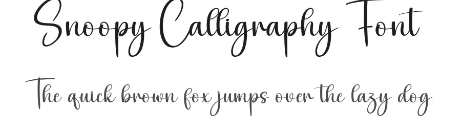 Snoopy Calligraphy Font by creativeletter — Script Handwritten Font