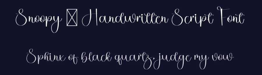 Snoopy – Handwritten Script Font by freshtypeink — Script Handwritten Font — thumbnail 2