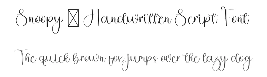 Snoopy – Handwritten Script Font by freshtypeink — Script Handwritten Font
