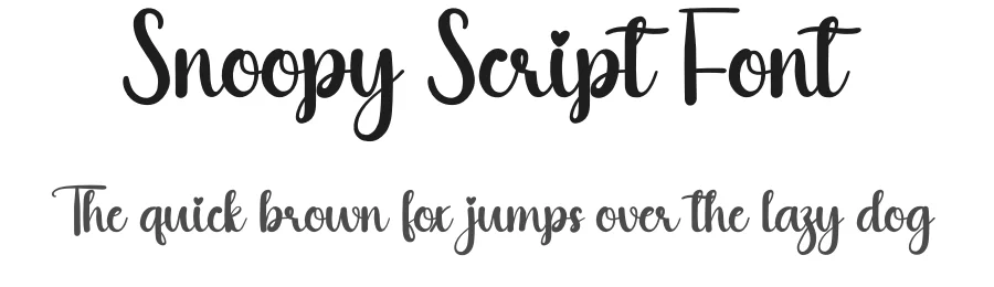 Snoopy Script Font by creativeletter — Script Handwritten Font