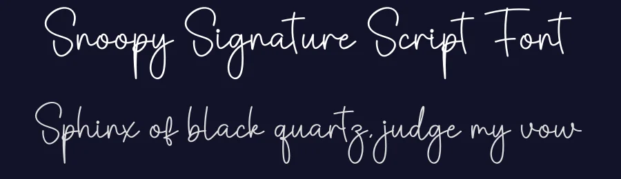 Snoopy Signature Script Font by creativeletter — Script Handwritten Font — thumbnail 2