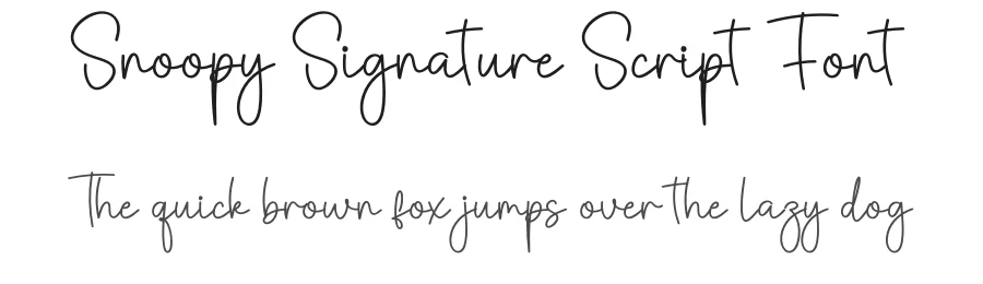 Snoopy Signature Script Font by creativeletter — Script Handwritten Font