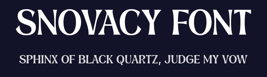 Snovacy Font by Drizy — Display Font — thumbnail 2
