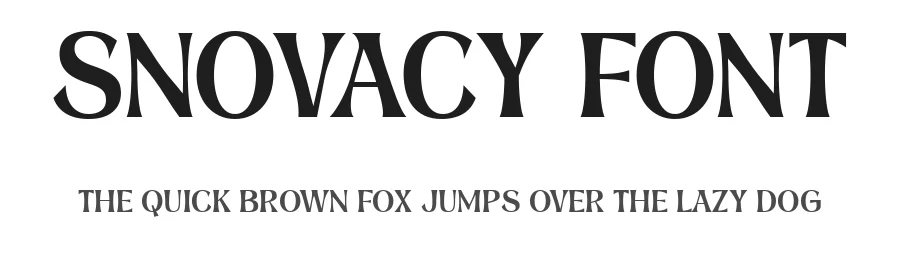 Snovacy Font by Drizy — Display Font