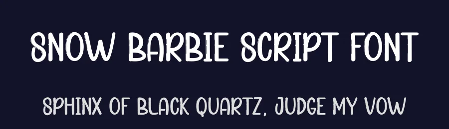 Snow Barbie Script Font by creativeletter — Display Font — thumbnail 2