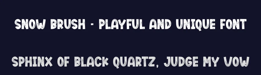 Snow Brush – Playful And Unique Font by creativeletter — Display Font — thumbnail 2