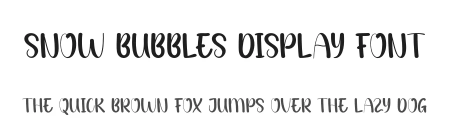 Snow Bubbles Display Font by andikastudio — Script Handwritten Font