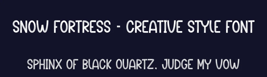 Snow Fortress – Creative Style Font by creativeletter — Script Handwritten Font — thumbnail 2