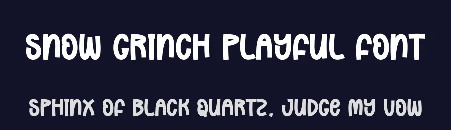 Snow Grinch Playful Font by creativeletter — Display Font — thumbnail 2