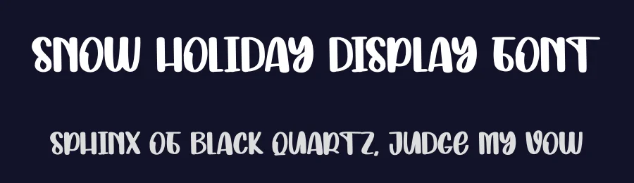 Snow Holiday Display Font by creativeletter — Display Font — thumbnail 2
