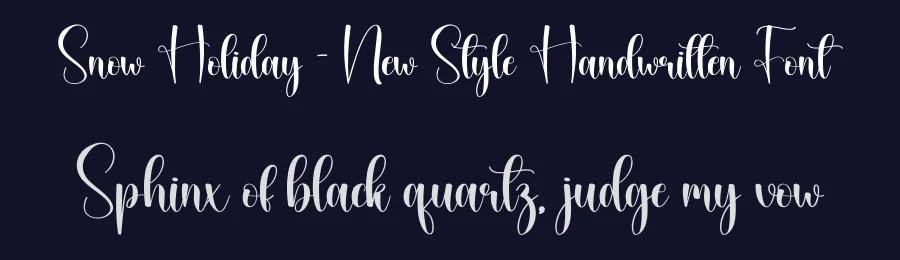 Snow Holiday – New Style Handwritten Font by creativeletter — Script Handwritten Font — thumbnail 2